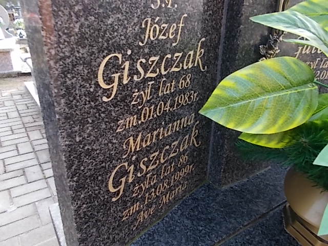 Józef Giszczak 1915 Krajkowo - Grobonet - Wyszukiwarka osób pochowanych