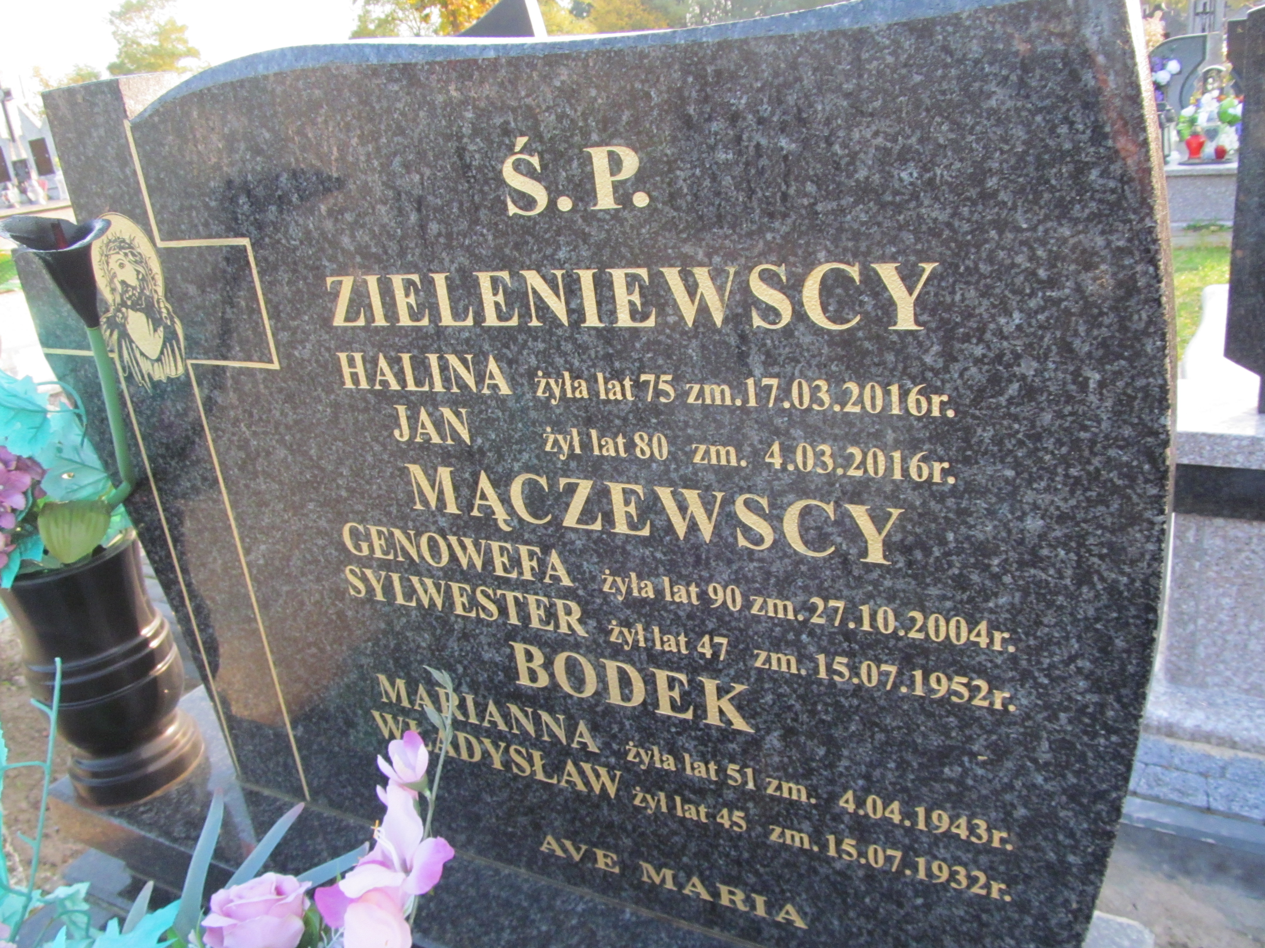 Jan Zieleniewski 1936 Krajkowo - Grobonet - Wyszukiwarka osób pochowanych