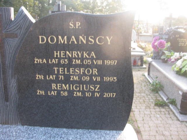 Remigiusz Bogusław Domański 1958 Krajkowo - Grobonet - Wyszukiwarka osób pochowanych